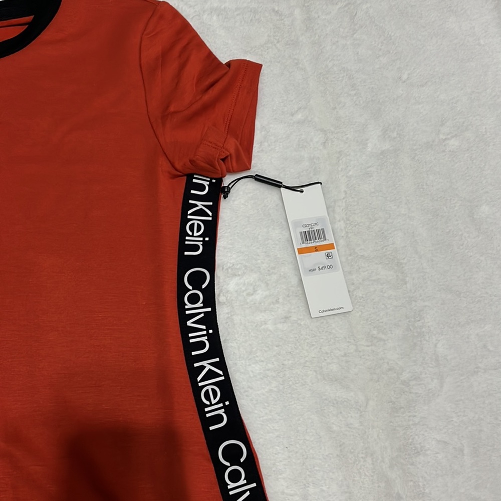 Calvin Klein Women's Short Sleeve Logo T-Shirt Dress - Picture 2 of 6
